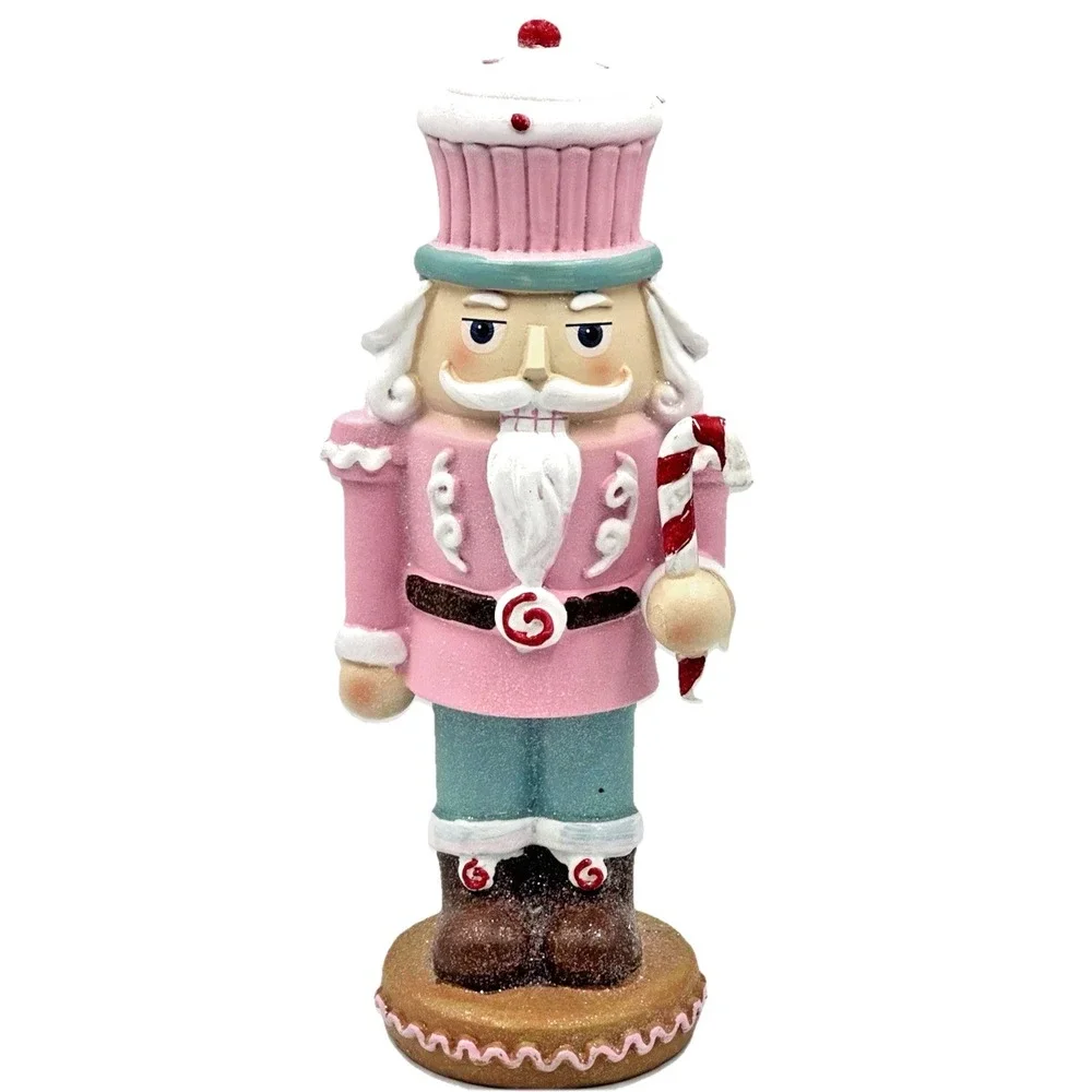 Sugarplum Dreams Cupcake Nutcracker 11.5in Pink Christmas Candy Decor